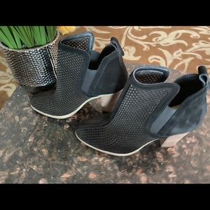 Vince Camuto: Cava-Perforated Suede Bootie